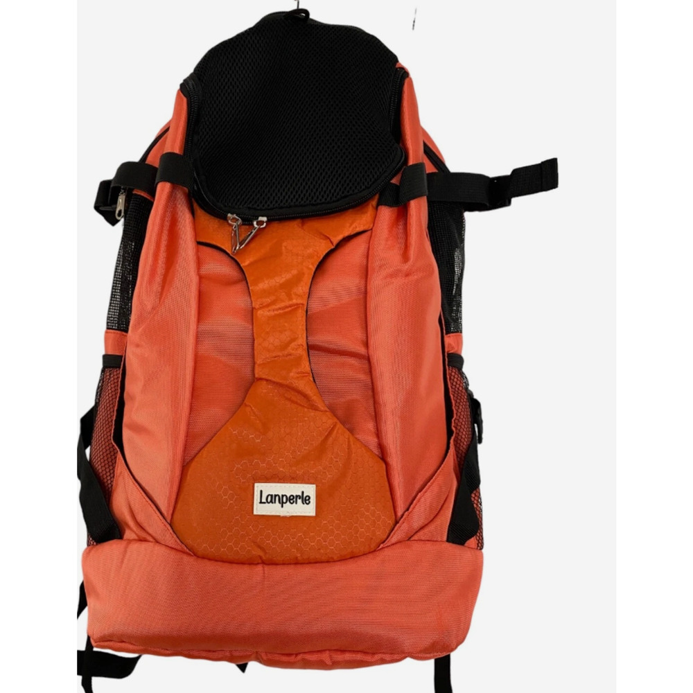 Orange Pet Carrier Backpack - Comfortable Travel Carrier for Small Dogs